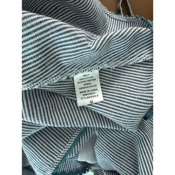 Andree By Unit Brandi Woven Tiered Rick Rack Trim Striped Tank Top Size Medium - Picture 6 of 8